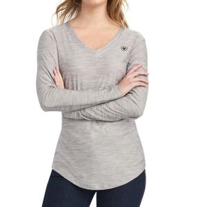 Ariat Women's Gray Long Sleeve Tek Top